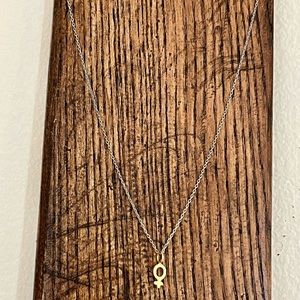 Madewell x Girls Inc. Vermeil Female Symbol Necklace.